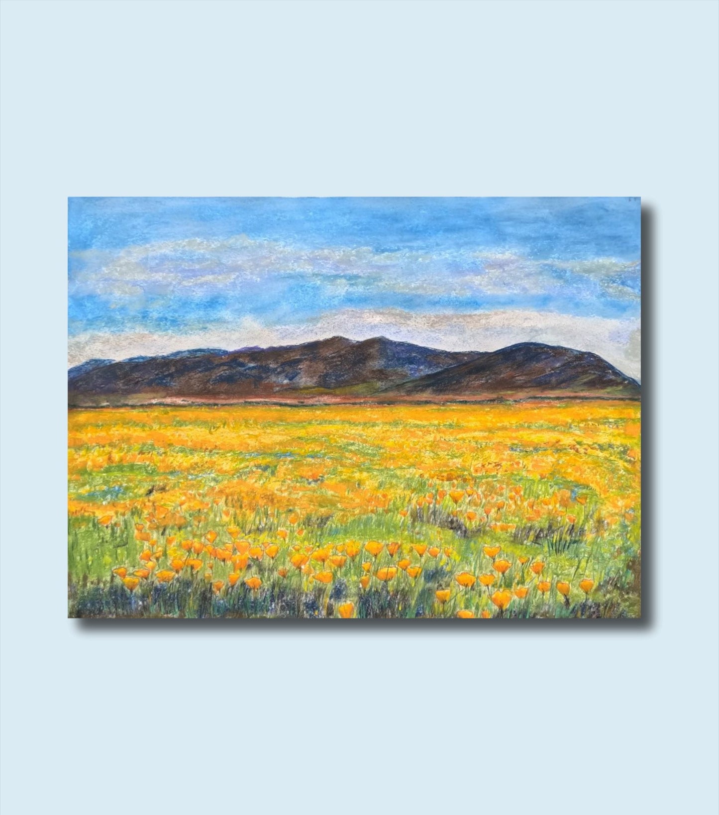 Poppy Bloom – Soft Pastel Art Print