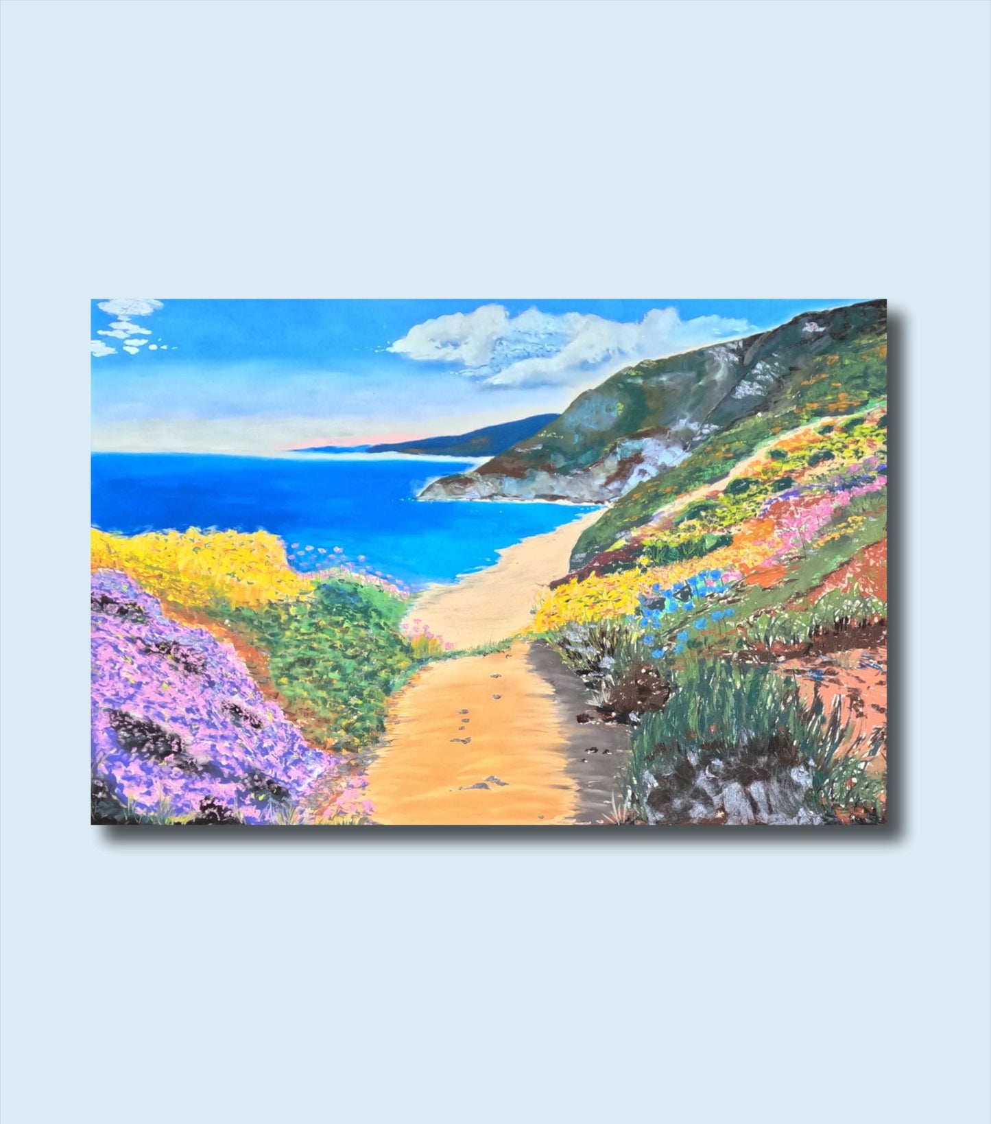 Big Sur Coastline – Soft Pastel Art Print